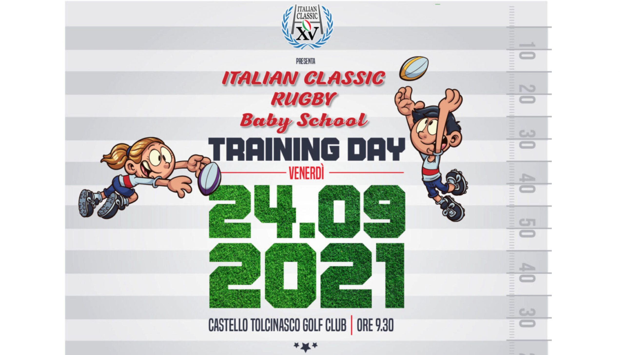 Italian Classic Rugby Baby School Training Day: ecco il programma