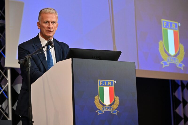 andrea duodo, presidente FIR, intervistato sulla Rugby World Cup in Italia